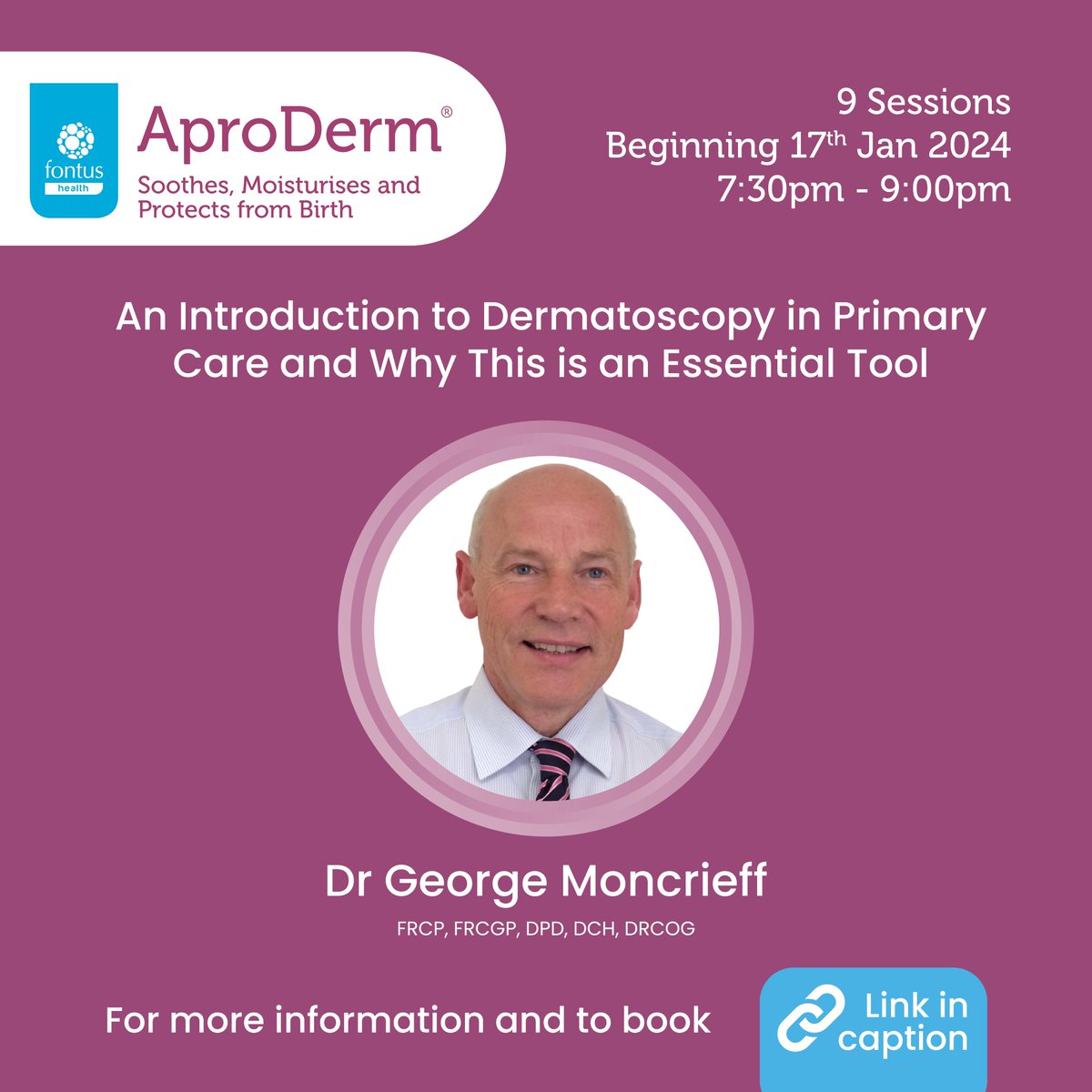 Back by popular demand...

Dr Moncrieff will once again be running a series of nine webinars covering 'An Introduction to Dermatoscopy in Primary Care and Why This is an Essential Tool.'

Register: attendee.gotowebinar.com/register/42695… 

#TeamGP #Dermatoscopy #DermEd #MedEd