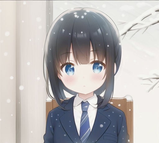 「寒いね、ひより... 」|あーみんのイラスト