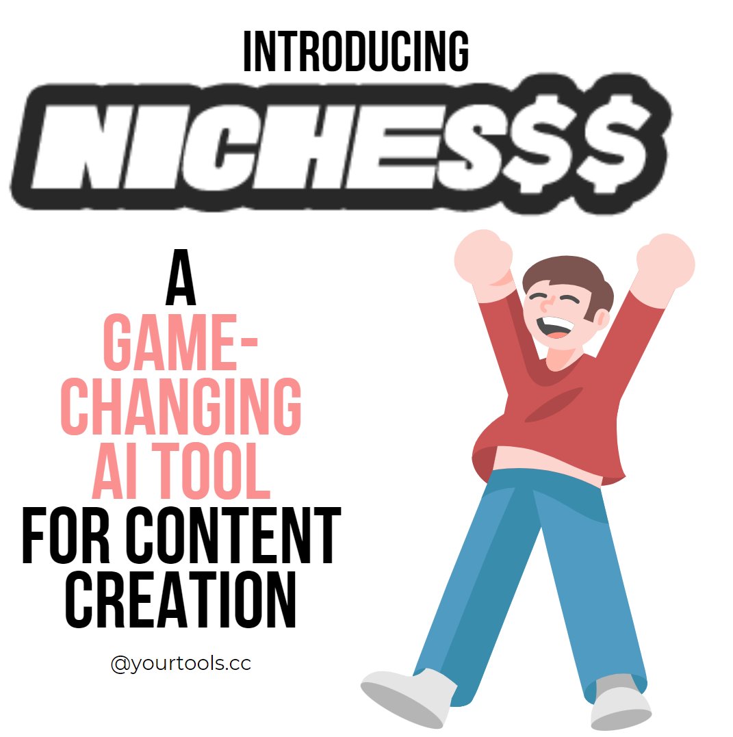 shared_tools's tweet image. In the world of endless digital noise, stand out with Nichesss! Try it now at yourtools.cc and see the difference yourself! 

#NichesssMagic #ContentCreationRevolution #AIInnovation #yourtoolscc #digitalmarketingtips #digitalaccess #contentcreationhacks