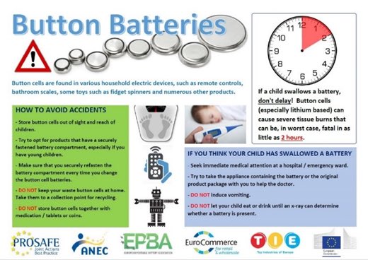 This time of year there are lots items with button batteries in eg musical cards, remotes and toys. Please be aware and keep these items out of reach of toddlers. Wishing you a safe and Happy Christmas. X