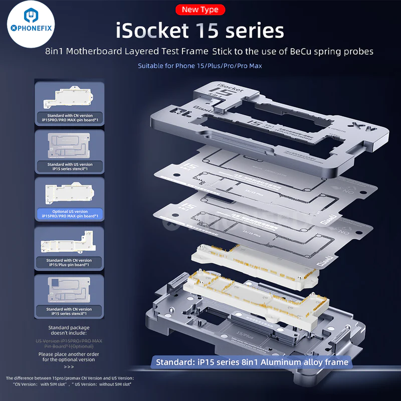 diyfixphone1's tweet image. #Qianli iSocket 15 Series Motherboard Test Fixture Motherboard Layered Test Frame With Reballing Platform  For iPhone 15-15 PM.

iSocket iP 15 Series: diyfixtool.com/products/qianl…

#iSocket15Series #PCBTestFixture #LayeredTestJig  #iSocket #QianliiSocket