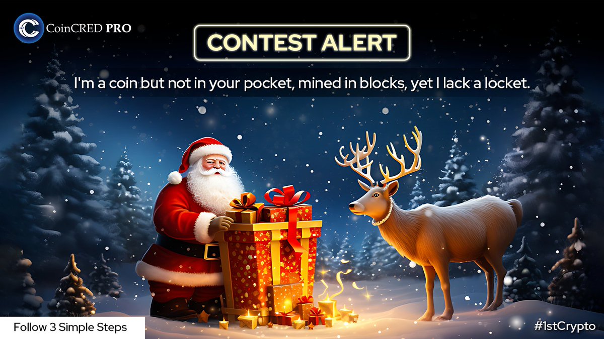 coincredsupport's tweet photo. 🎁✨ Contest Alert! 🎄🌟

Follow these steps for a chance to win an amazing prize!

1️⃣Guess the right answer 🤔
2️⃣Follow @coincredpro 🚀
3️⃣Tag 3 friends 👫👬👭

🏆 The lucky winner will unwrap an incredible prize! 

🗓️ Last date to participate: 25th December 2023

#ContestTime #ChristmasGiveaway #ChristmasMagic 🎅🎁