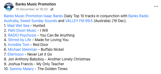 Stirred_byLife's tweet photo. Thanks a bunch Isaac Banks for adding Made for Loving You to your Top 10 on @BanksRadioAU https://t.co/3pDbjp4dUc