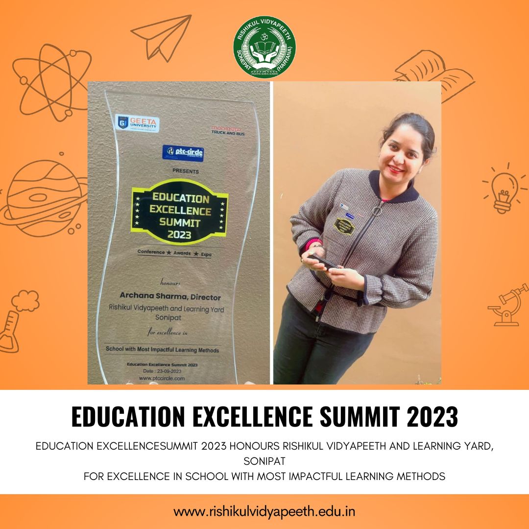 Congratulations #RishikulVidyapeeth for winning 🏆“School with Most #Impactful #Learning_Methods” at ⭐️⭐️⭐️⭐️⭐️ #EducationExcellence #Summit2023 #StrongFoundation #BestEducation #CreatingGlobalLeaders #InnovativePedagogy