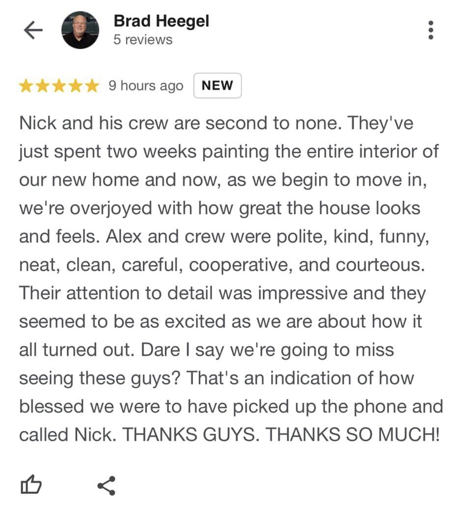 RealNickAMarino's tweet photo. This is what it is all about - our only aim is customers being delighted ❤️⚾️💯

Welcome to Jersey Brad 🤝 thank you for the laughs as well❗️

https://t.co/0OhOYYlMX8
.
.
#homeinspiration #grandslampainting #homeremodeling #nickmarinopainter #exteriorstyle #paintersinwestfieldnj https://t.co/OxAF1ADb2H
