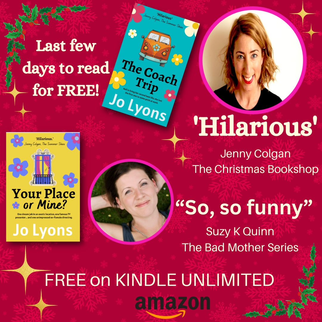 Last chance to download these super-funny romcoms for FREE on Kindle Unlimited💖🎉🎄✨🎁

'Couldn't put it down!'
⭐️⭐️⭐️⭐️⭐️

amazon.co.uk/Your-Place-Min…

#KindleUnlimited #kindlebooks #kindlebestseller #romcombooks #comedybooks
