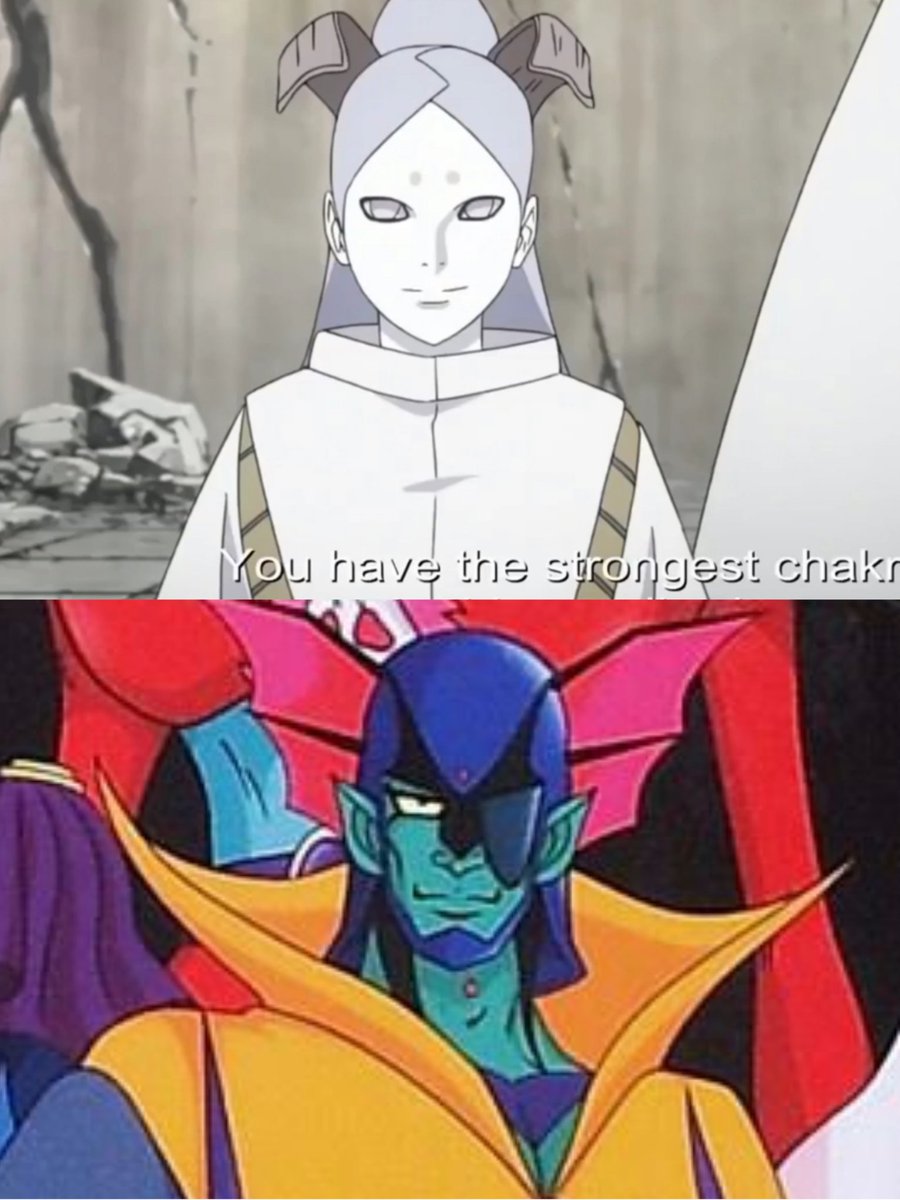 MariaFleeed's tweet photo. @Shiki_daily 
Sometimes I feel that the way Momoshiki Otsutsuki-sama is presented and drawn is somewhat similar to the anime Grendizer. This is true. I still have some pictures to show you the strong similarity between the characters of Grendizer #Zuril and #Momoshiki Otsutsuki https://t.co/tlO69HnTSW