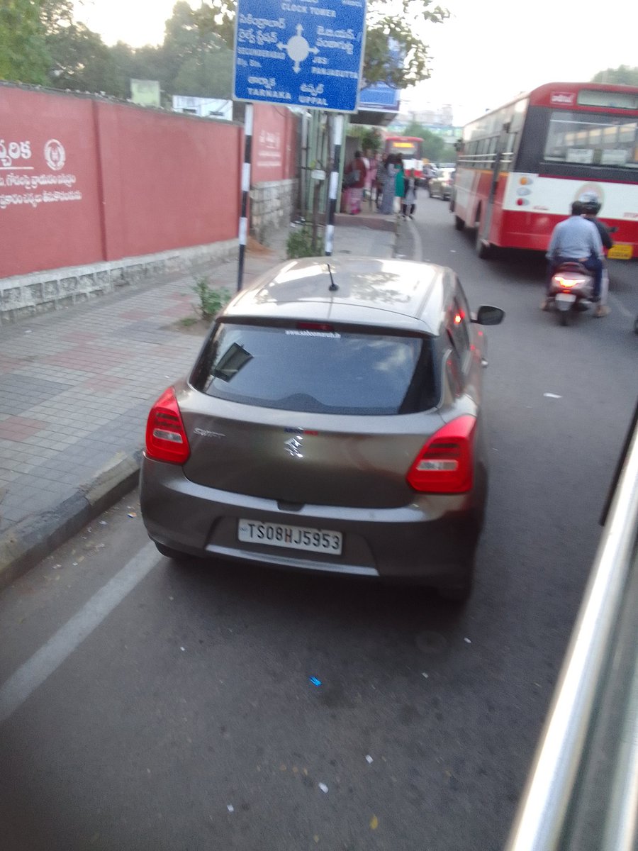 Krishna46890708's tweet photo. @HYDTP 
Sir, kindly arrange to implement the "free left" rule with true spirit in the city. Violations are occurring daily.
At Rail Nilayam, Secunderabad free left lane towards Rathifile Bus Station was obstructed by this car owner on 22.12.2023 at 17.25 hours. https://t.co/bcKq5hLtvO