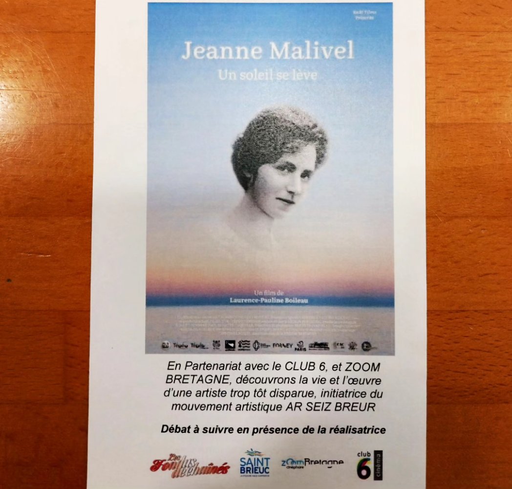VictorienFaber's tweet photo. Documentaire "Jeanne Malivel, un soleil se lève" au cinéma Club 6 de Saint-Brieuc ce 19-12-2023. Un travail nécessaire sur Jeanne Malivel (1895-1926), réalisé par Laurence-Pauline Boileau. Que son talent et de sa modernité soient enfin valorisés à Loudéac et en pays breton !
#bzh https://t.co/YKTViN4vj0