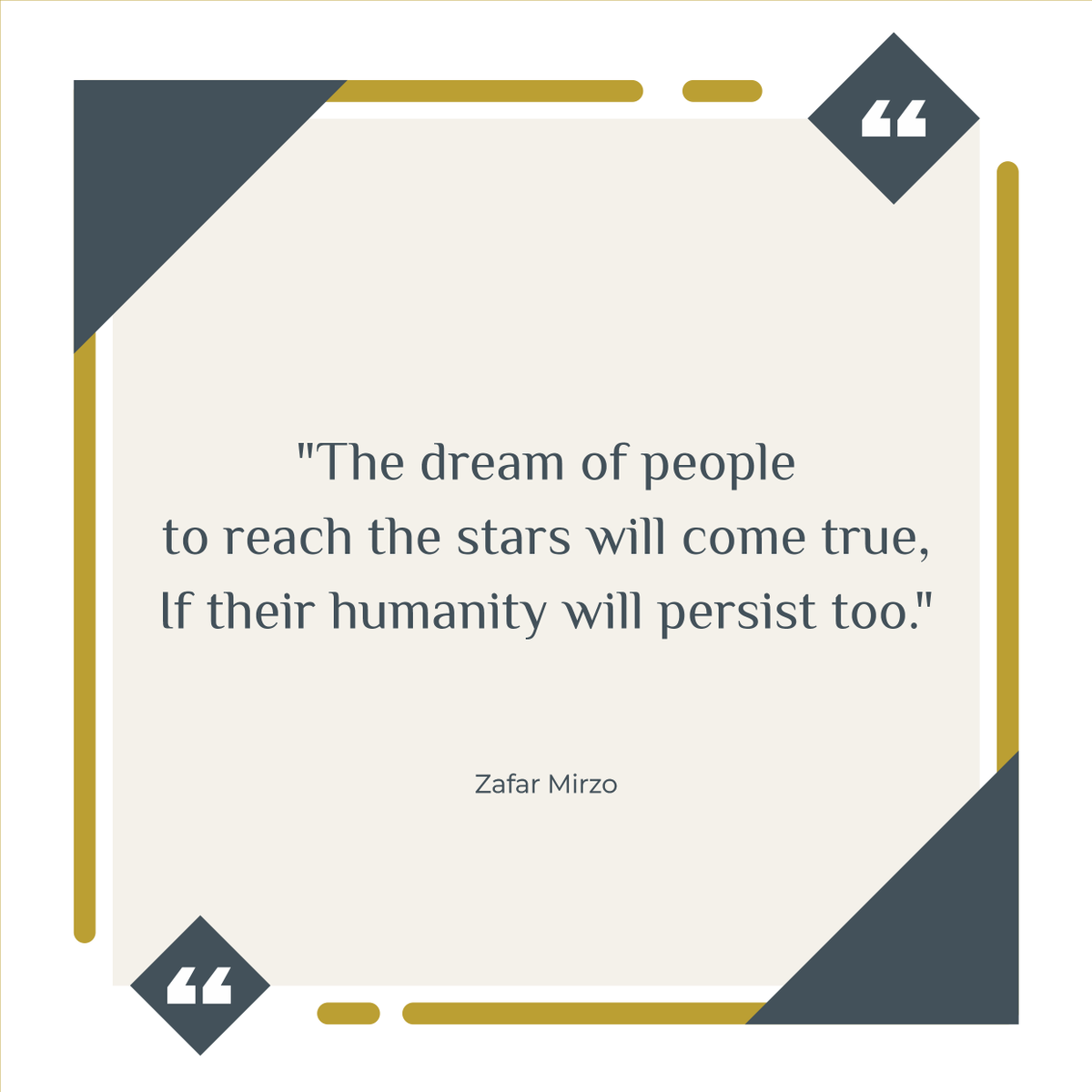 Lafeum: Daily Inspiration for the Modern Mind. (@lafeum_en) on Twitter photo "The dream of people to reach the stars will come true,
If their humanity will persist too."
<a href="/zafarmirzo/">Zafar Mirzo</a> "The dream of people to reach the stars will come true,
If their humanity will persist too."
<a href="/zafarmirzo/">Zafar Mirzo</a>