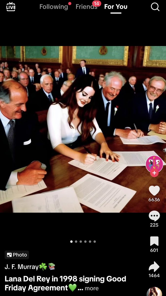 rosielanners's tweet photo. I ❤️ AI lana del rey signing the Good Friday agreement https://t.co/G5iLEOSF9u
