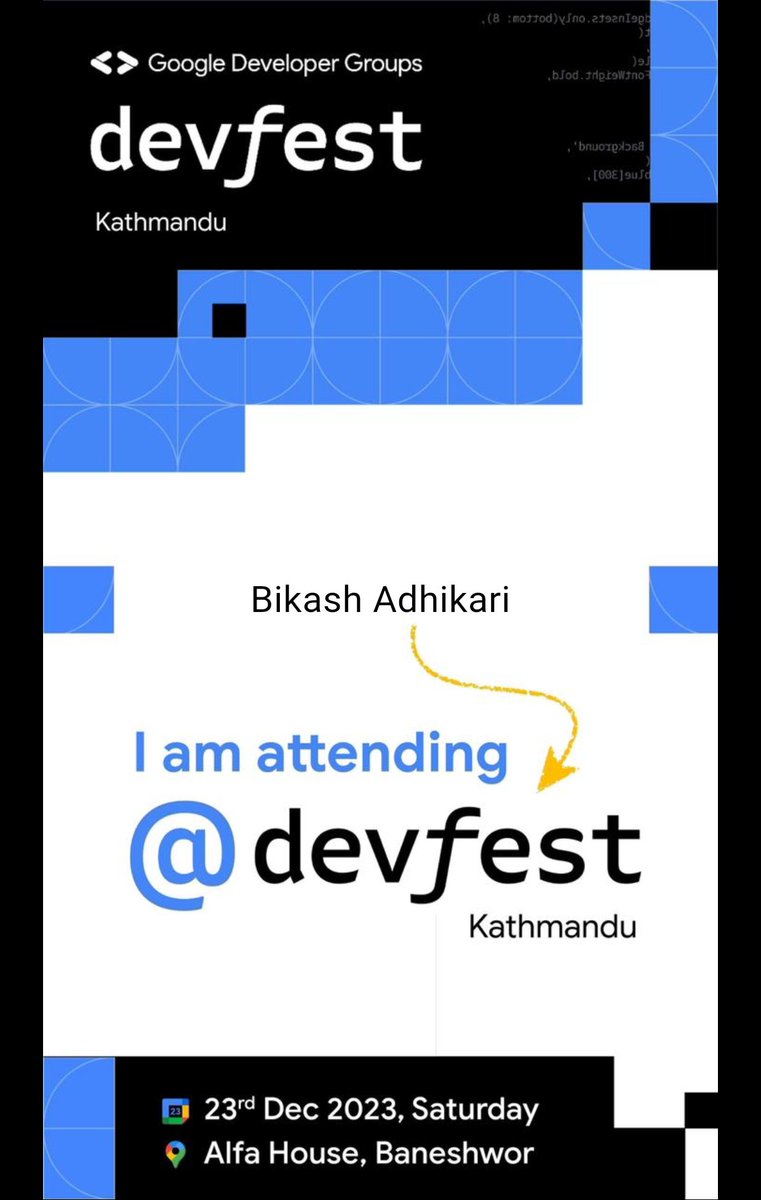 Like when you see this , I might win devfest swags :p 🤪
#devfest23 #gdgkathmandu