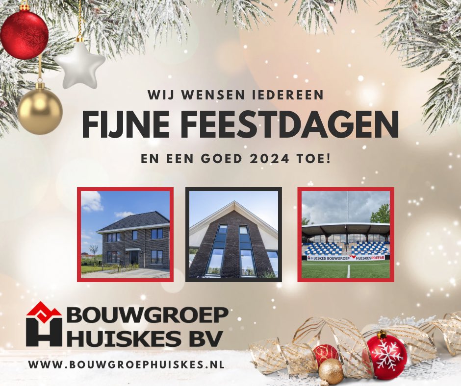 🏠✨ | 𝗙𝗜𝗝𝗡𝗘 𝗙𝗘𝗘𝗦𝗧𝗗𝗔𝗚𝗘𝗡 𝗧𝗢𝗘𝗚𝗘𝗪𝗘𝗡𝗦𝗧 | ✨🏠
Namens ons hele team wensen wij u fijne feestdagen en alvast een goed en gezond 2024 toe!

Vanaf maandag 8 januari staan wij weer voor u klaar. 

𝗕𝗼𝘂𝘄𝗴𝗿𝗼𝗲𝗽 𝗛𝘂𝗶𝘀𝗸𝗲𝘀