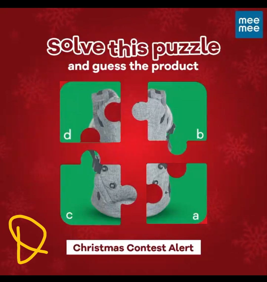 Vrushti_11's tweet photo. @MeeMeeIndia D - B - C - A
#SpreadTheHolidayMagic
#MeeMeeIndia #meemeeindia #JoyOfParenting #ChristmasJoy #SpreadTheHolidayMagic #contestalert
@MeeMeeIndia
สึ
ษจีผ&ีกษจีผ๐ฅณ
@chidambar08
@luckykarann
@Rain_Man25
@mysterioussu
@avii4ever
@Ankitvfx4040
@surajsahu32
@Im_ArupDas
@Aarav_Singh28 https://t.co/wV6N2bJeYc