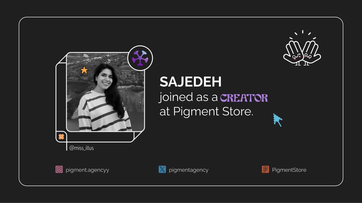 Breaking news 📣📸
Sajedeh joined as a creator at Pigment store
Welcome to <a href="/miss_illus/">sajede 🍭</a> 😌