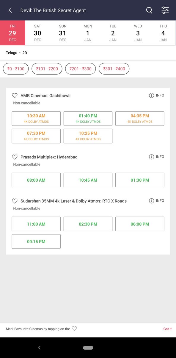 TrendsKalyanRam's tweet image. #Devil Hyderabad Bookings Opened 💥💥💥

@NANDAMURIKALYAN @AbhishekPicture
#DevilOnDec29th
