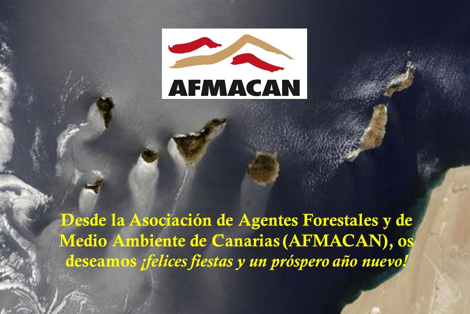 Desde la Asociación de Agentes Forestales y de Medio Ambiente de Canarias (AFMACAN) os desdeamos felices fiestas y un próspero año nuevo.

#AgentesForestales
#AgentesMedioAmbiente