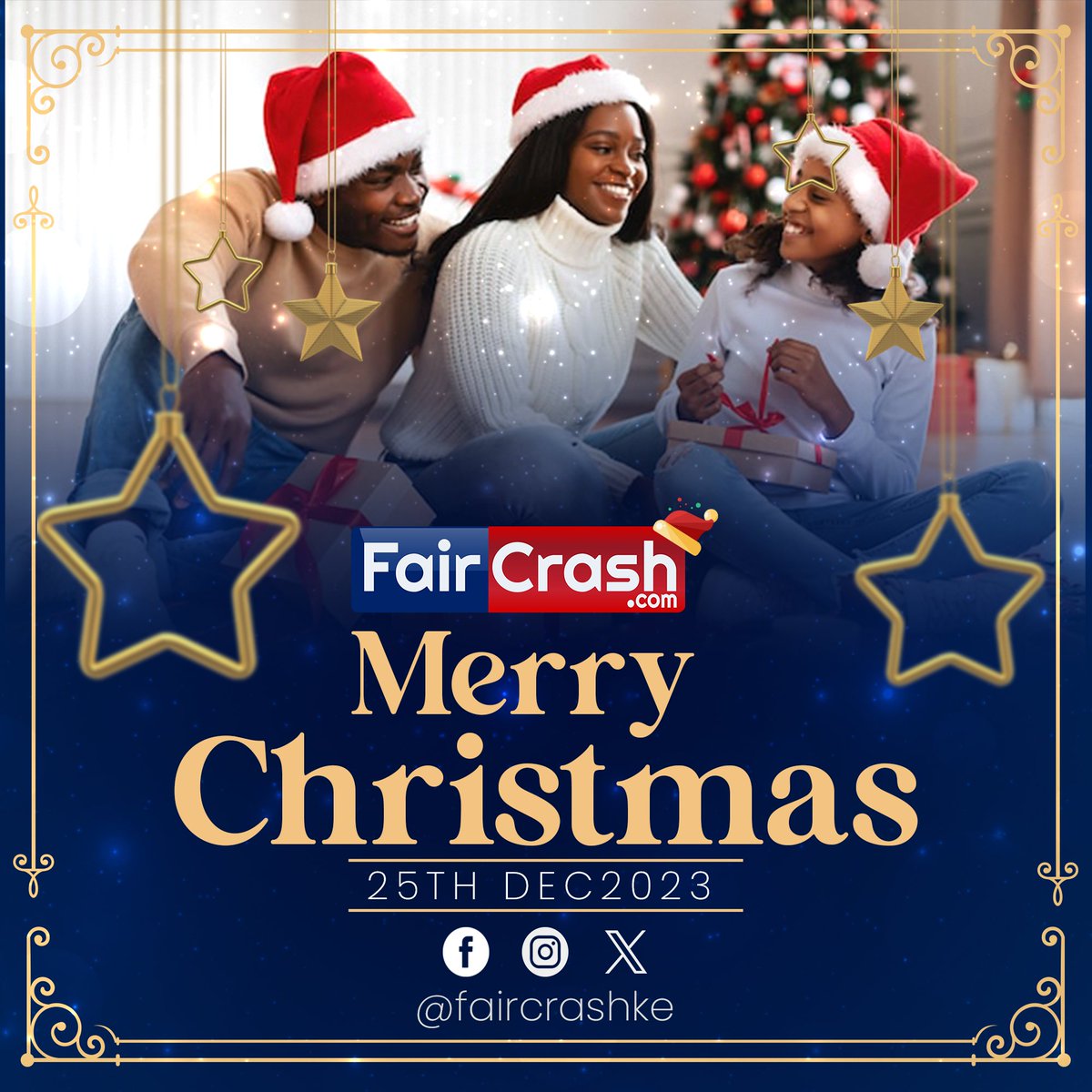Wishing you all a Merry Christmas! May this day be filled with joy, peace and cherished moments with loved ones. Thank you for being a part of the Fair Crash family!  #MerryChristmas #CheersToYou 🥂