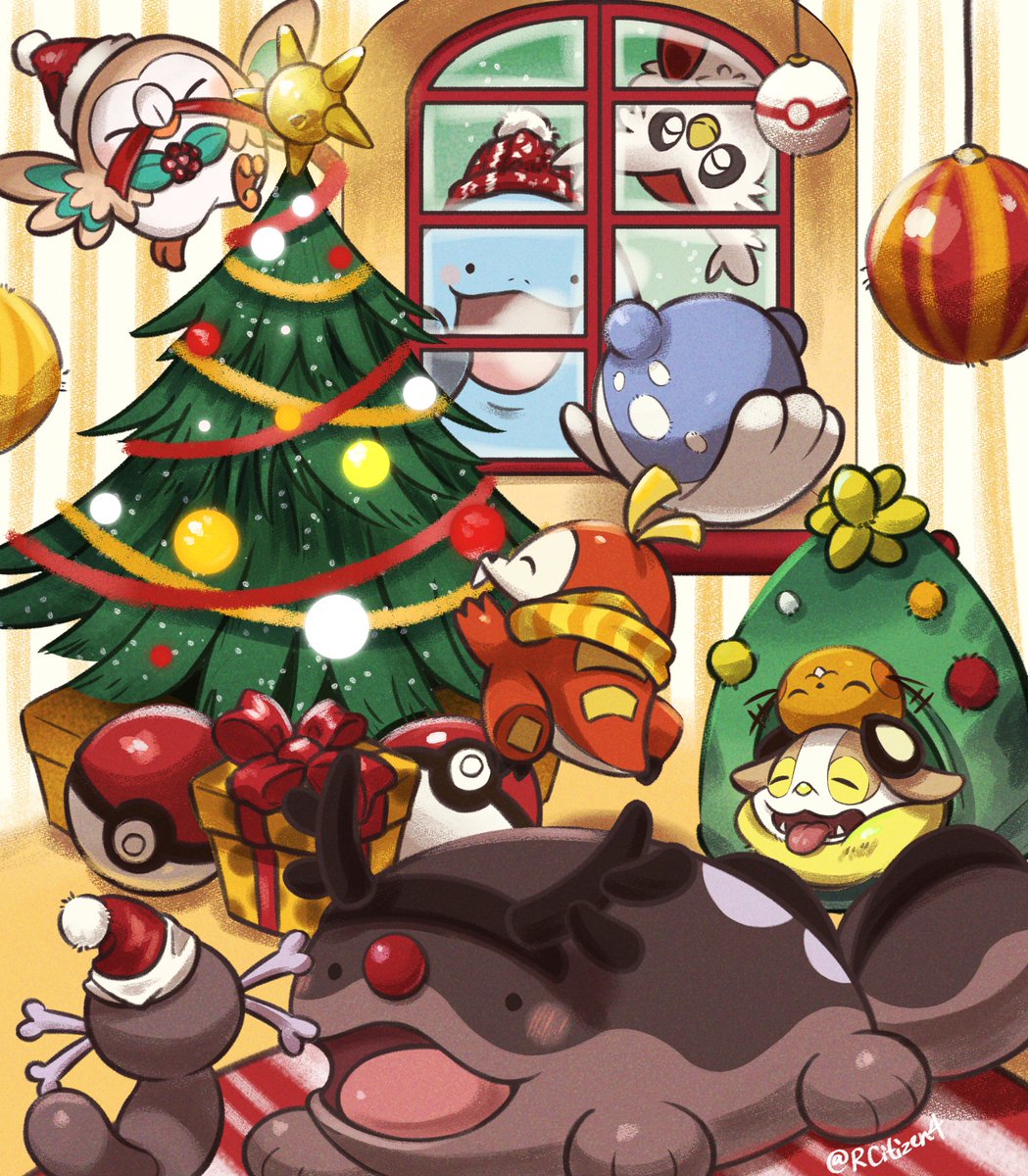 ポケモン「Merry Christmas メリークリスマス#ポケモンイラスト #Pokem」|MANABUのイラスト