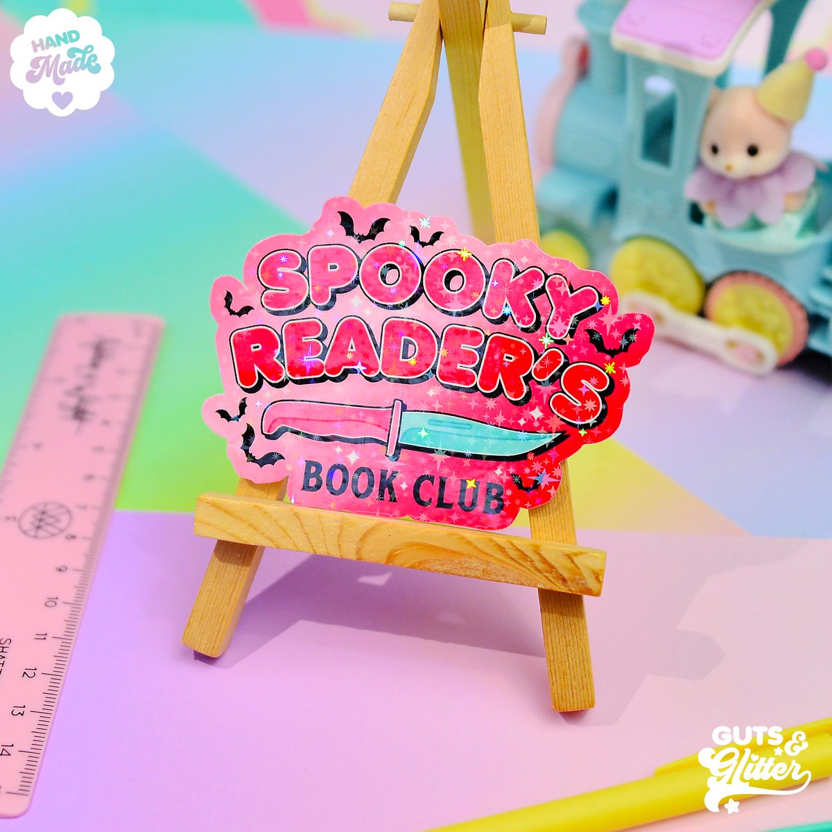 I've been putting a lot more effort in to my product photos recently and my Etsy store and Instagram have been looking 100x better for it!

Here's some "red" bookish stickers which you can find on my store here:
shopgutsandglitter.etsy.com