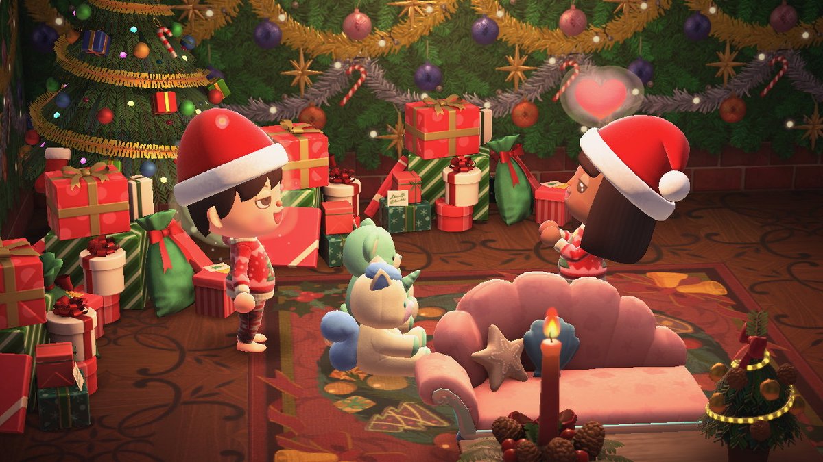 December 23rd: Surprising someone with the perfect gift! 
This'll be the last photo of the winter challenge because my switch's internal fan is broken. It's gonna be replaced after Christmas. 
#ACNHWinterChallenge #AnimalCrossing #ACNH #NintendoSwitch