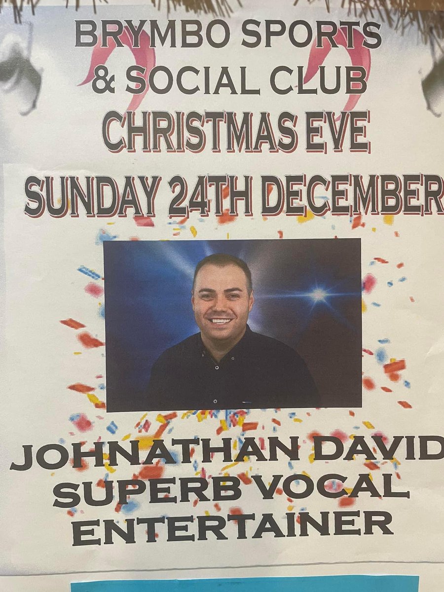 Don’t forget we have a singer Christmas Eve 🎅🏼

Great way to start Christmas 🎁