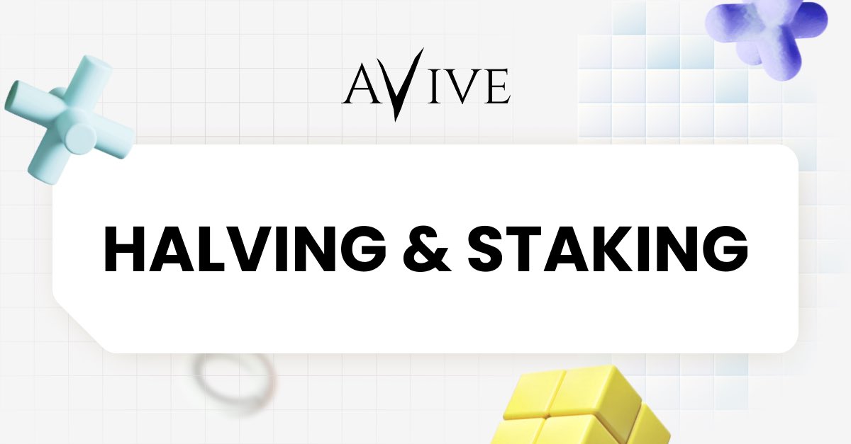 AviveEcosystem's tweet photo. The halving event starts now! Get ready for an exciting shift in #AviveEcosystem.
Plus, our staking feature goes live soon - a new way to engage and earn with $Avive!
Stay tuned and be part of the change!
#AviveWorld #AviveHalving #AviveStaking #DePinFuture https://t.co/4Nq6H0YVSu