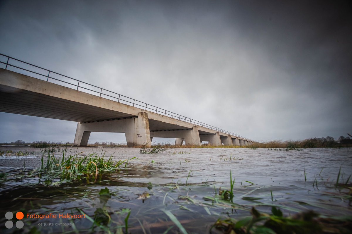 Voor het eerst staat deze brug bij de Scheeresluis in het water.
Door het verwijderen van de oude dijk afgelopen zomer kan nu eindelijk ongestoord het water vanuit de IJssel het Reevediep instromen.
#hoogwater #reevediep #ijssel #scheeresluis #visitkampen #wdodelta #rtvoost