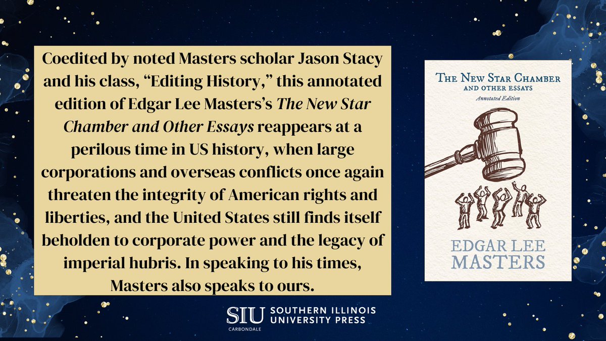 In print again for the first time since 1904, this edition includes an introduction and historical annotations throughout. siupress.siu.edu/books/978-0-80… #edgarleemasters #collection #essays #essaycollection