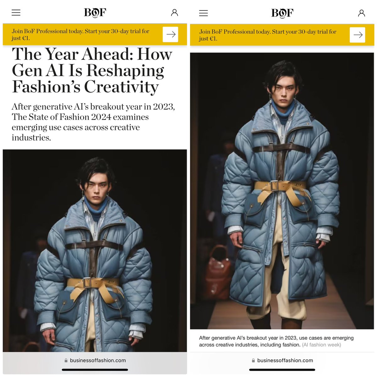 Nothing like accidentally discovering an article from <a href="/BoF/">The Business of Fashion</a> that features your work 🫨

Merry Christmas to me 🥰