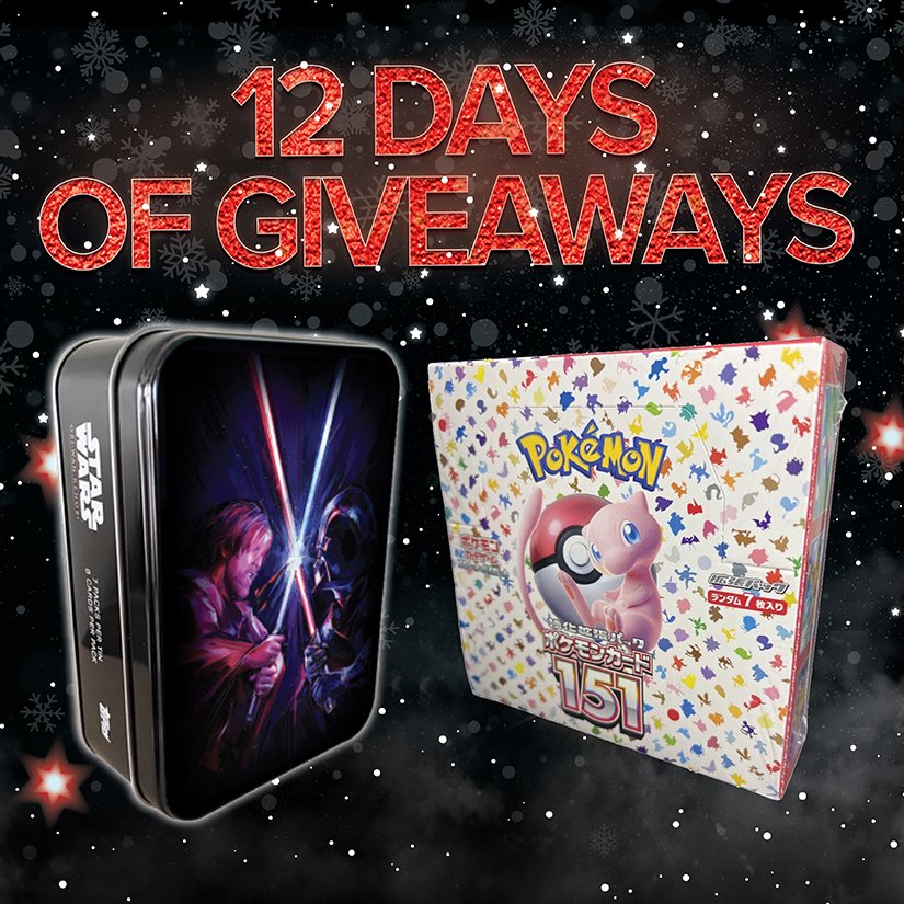 THE FINAL DAY! Our BIGGEST Giveaway EVER! - #12DaysOfGiveaways ☃️

Congrats to the winners of yesterday's giveaway! 🎁 This is a giveaway you don’t want to miss! ONE WINNER will receive all of these spectacular CGC-Graded cards, a Sealed Obi-Wan Kenobi Hobby Box, and a Sealed