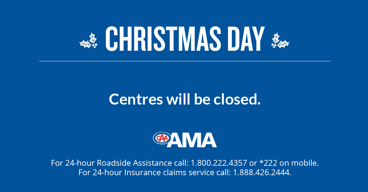 Wishing you and yours the very best this holiday season! Centres will be closed December 24-26.