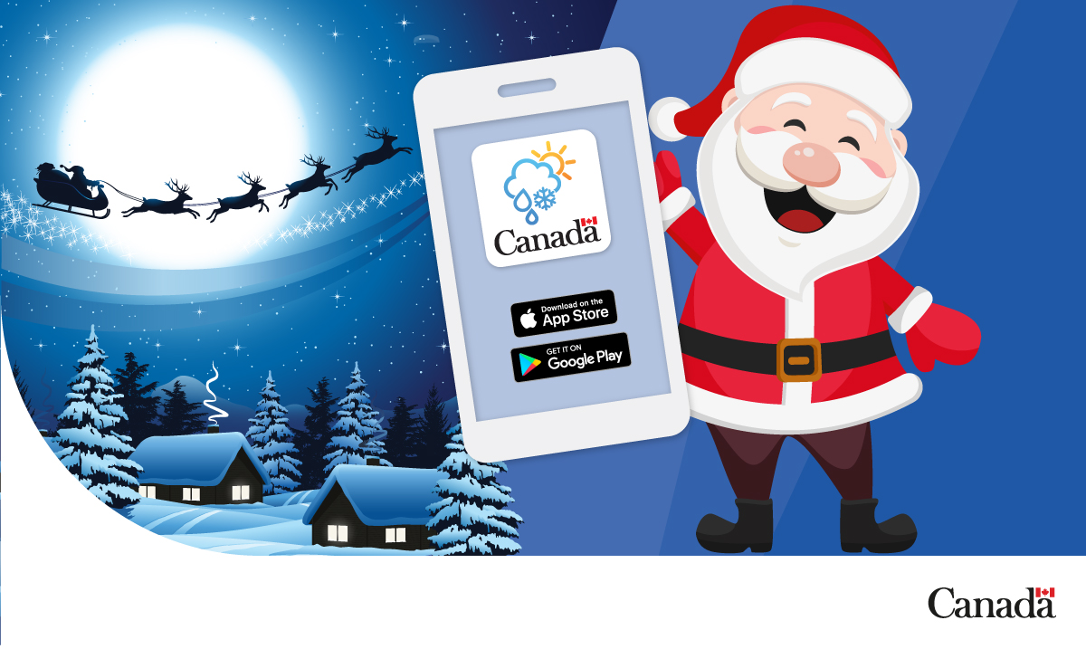 Santa Claus is coming to town! 🎅🏽 Will he have a smooth ride, or must he hold on for deer life!?🦌 🛷 Slide on down to our weather website or the WeatherCAN app for Santa’s weather pattern before he departs! ➡️ ow.ly/gl7e50Qlfiz #weather