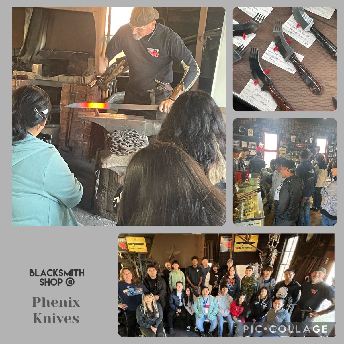 Ended semester w a great Outdoor field trip. Toured Bellville Meat Mkt learned about processing/business. &amp; Phenix Knives to learn about making knives from Cowboy! Plan a return to make knives! great lunch at Bellville Mt Mkt <a href="/PISDCareerTech/">PISD Career and Tech</a> 
<a href="/SamRayburn_HS/">Sam Rayburn High School</a>