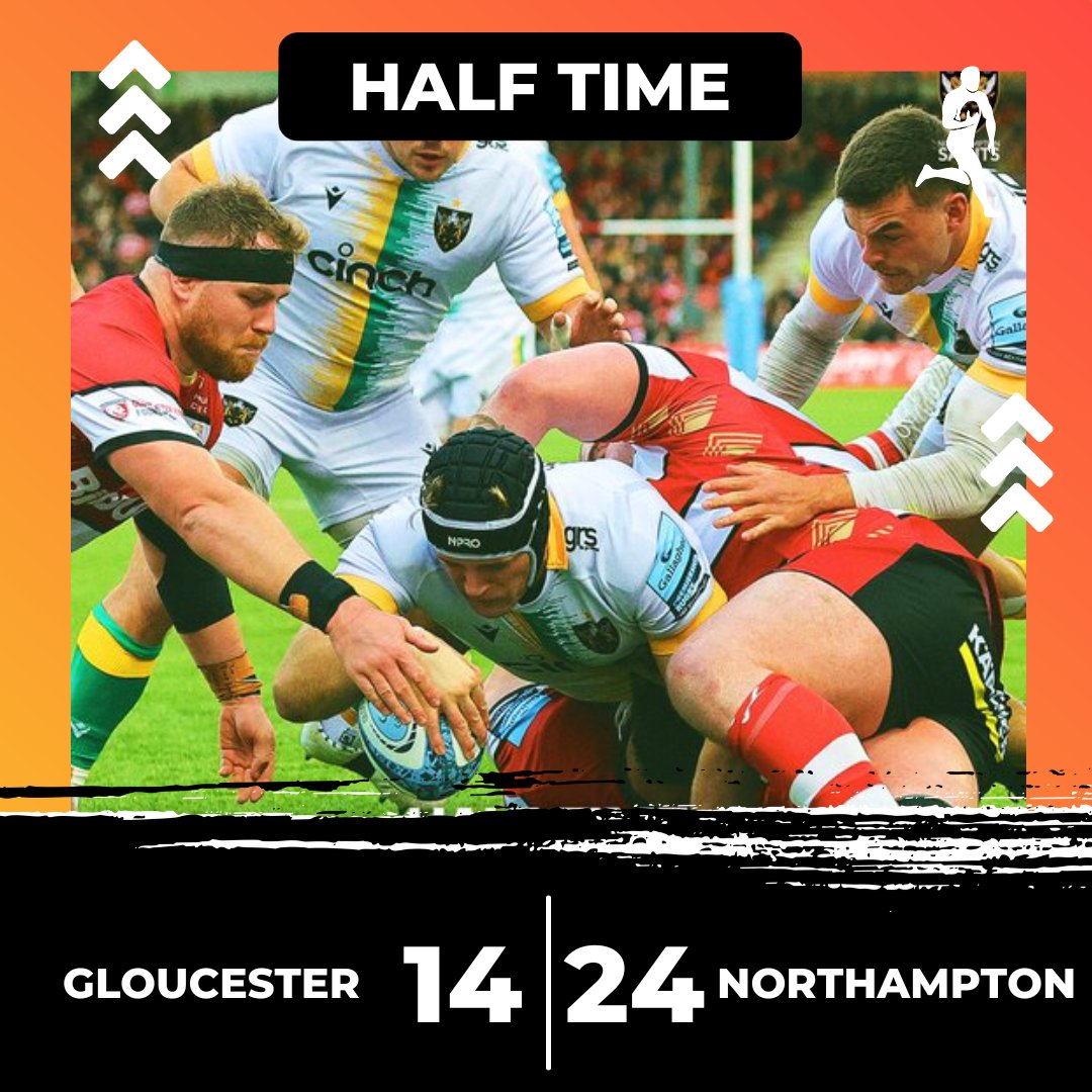 🏉Gloucester trail the Saints at home 📲Download App and follow live 🔗- onelink.to/2ys565