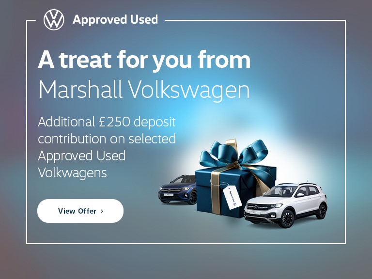 Hold on to your reindeer bells, our little treat is here to make your Christmas even better!

Get an Approved Used Volkswagen with a £250 deposit contribution from Volkswagen, PLUS an exclusive additional £250 deposit contribution from us!

Explore more &gt; marshall.co.uk/volkswagen/use…