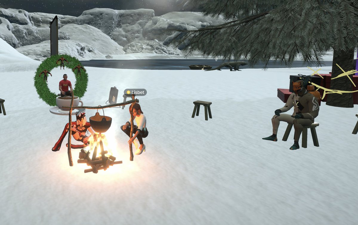Hey <a href="/Str8SMF/">Strait</a>, warming you up in #IruleWinterland! <a href="/Lisbet_Spatial/">Lisbet</a> brought a heater, and I gave your feet a coffee dip. ☕❄️🎁
👉spatial.io/s/Irule-Winter…
<a href="/Spatial_io/">Spatial</a> #SpatianGuide #iraxlab #spatian #SpatialComputing #web3📷 #shotinspatial <a href="/Makshamaat/">maksha</a>