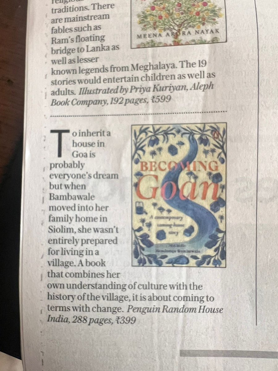 MichelleinGoa's tweet image. Thanks @PenguinIndia and @livemint #GoaDiaries #SiolimStories #BecomingGoan #ChristmasPresents