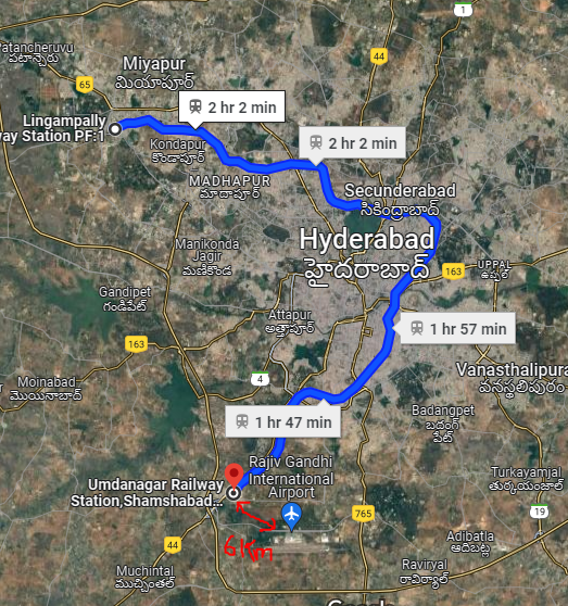PavanCherukuriK's tweet photo. The Multi-Modal Transport System (MMTS) in Hyderabad is a suburban rail network operated by South Central Railway. 
It connects various parts of the city and its suburbs, providing an integrated and efficient public transportation system with multiple lines, stations, and seamless connectivity with other modes of transport.

MMTS is currently operational till Umda Nagar station after latest extension towards south of Hyderabad.

Another 6kms of extension is all that is needed for RGIA (International Airport) to connect MMTS and the core city. 

This was stalled previously only because of land acquisition issues between Airport and MMTS authorities. Land permission was given only till cargo terminal not the actual terminal.  

With cost effective and sustainable plans from the new government, it would be very effective for common man to reach Airport in less fares if this being implemented. 

Request the new government to rethink their PoV and discuss along with Airport and MMTS officials on this implementation. 

This will be crucial after halting the Metro plans to airport via ORR and before implementing metro via old city. 

Do retweet for better reach

@revanth_anumula @TelanganaCMO @mpponguleti @KTRBRS @BRSHarish @HiHyderabad @HyderabadMojo @Hyderabad1st @hyderabadprop @MMTSHYD @SCRailwayIndia @RGIAHyd @timesofindia @THHyderabad @Krishank_BRS @BhattiCLP @UttamINC @palamuru