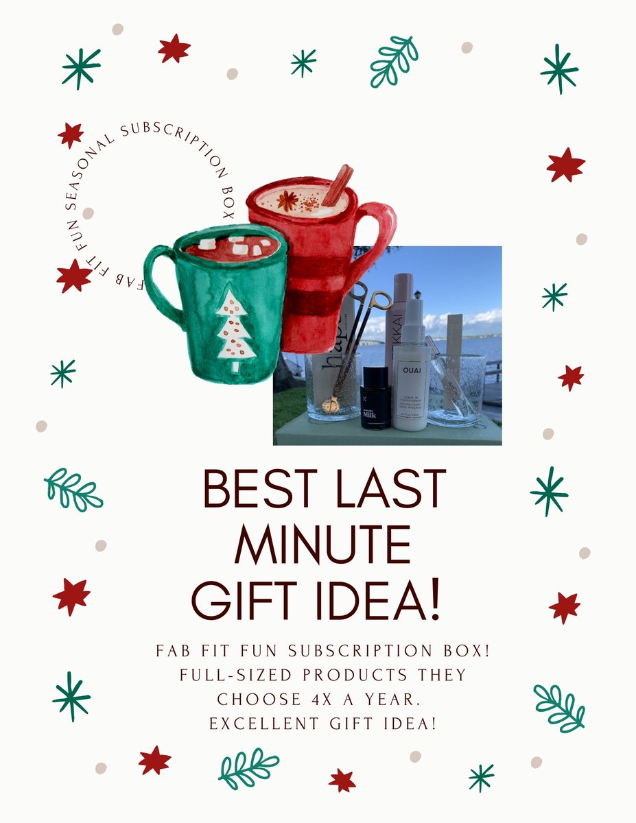 mail4rosey's tweet image. When the LAST MINUTE gift idea becomes the FAVORITE gift idea! 

Give a @Fabfitfun subscription box. Select up to $300 worth of full-sized products, just $47.99 with code: MAIL4ROSEY 

Delivered 4x a year. fff.me/MAIL4ROSEY
#fabfitfunpartner #fabfitfun