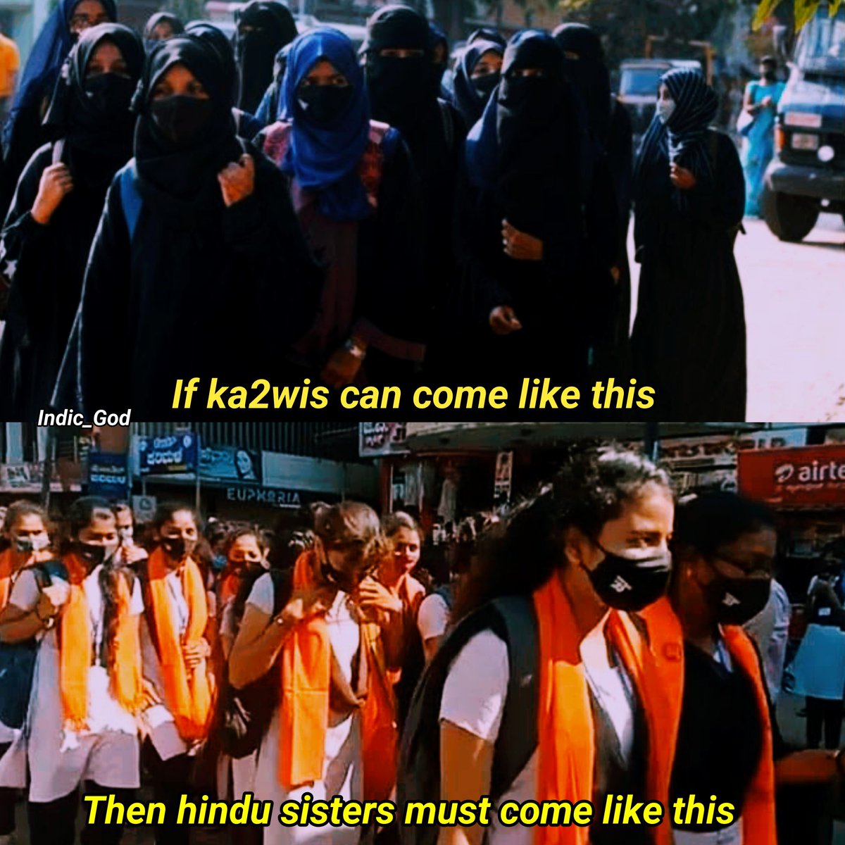 The onus of secularism is not only on hindus .
#HijabBan #KarnatakaGovernment