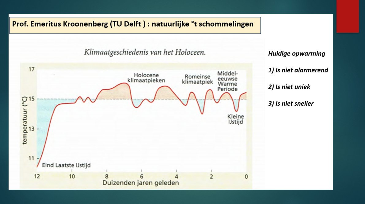 fmeeus1's tweet photo. Klimaat, de feiten zoals ze zijn. Huidige opwarming  van 1°C , gemeten dr thermometers sinds 1850, is niet alarmerend, is niet uniek, is niet sneller dan ooit.
Laatste grote ijstijd was 12000 jr geleden. We zitten nu in een milde warme periode tot de volgende ijstijd.
Geniet van het leven.
Bron : Prof. emeritus Kroonenberg (TU Delft)