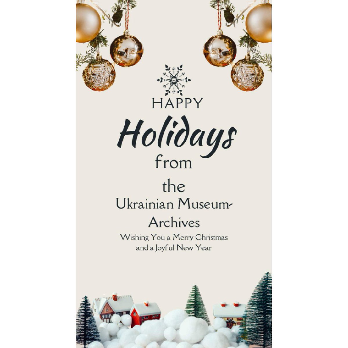 From all of us at the Ukrainian Museum-Archives Inc - 
Best wishes to you and your family this holiday season!

Happy Holidays!

Український Музей-Архів вітає всіх з прийдешніми святами! Бажаємо здоров"я і миру у Ваші оселі!  Веселих свят!

#xmass #веселихсвят #happyholidays