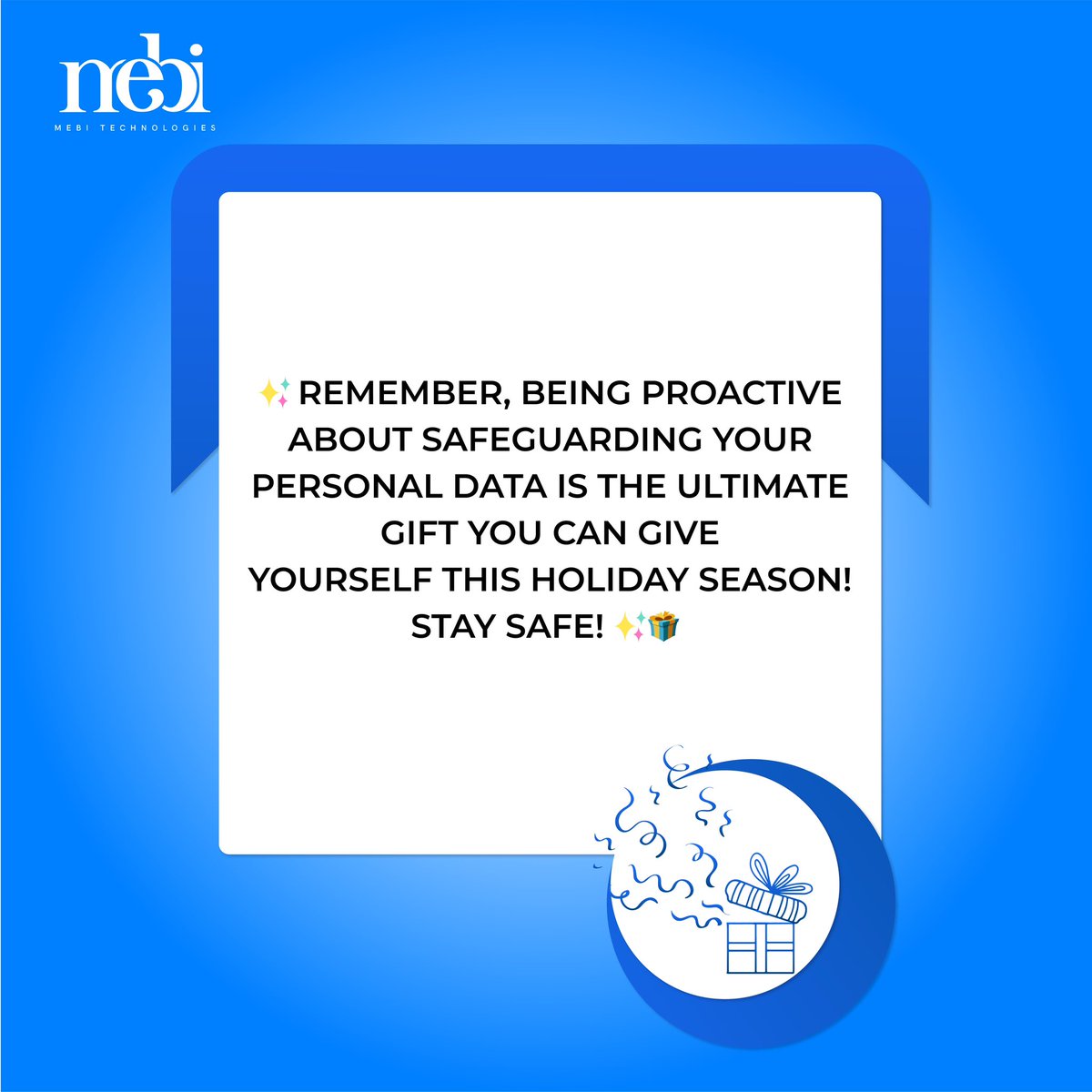 mebitech1's tweet photo. The importance of data security during the holiday season and tips to protect personal information, here you go! 
Merry Christmas in advance🎄🎅🏾 https://t.co/evPhn7VT8t