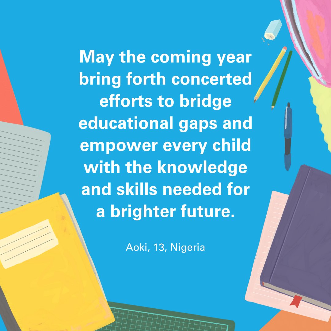 Aoki's wish for the New Year is #ForEveryChild to be learning!

Let's make sure children and young people receive the support they need to thrive in 2024. ✨
