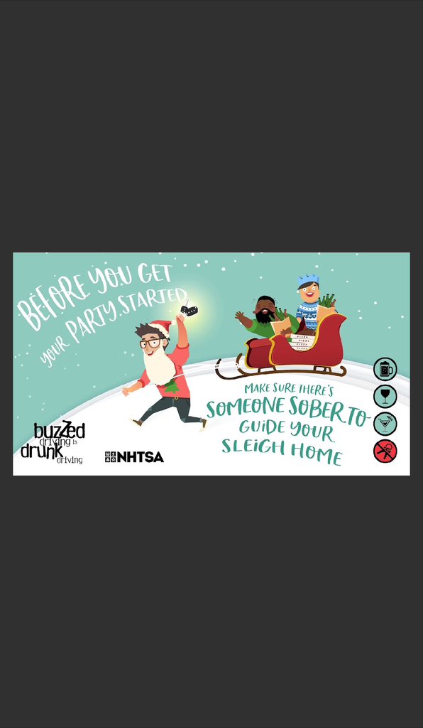 THPFallBranch's tweet photo. Do you have a sober driver to guide your sleigh home tonight? 🛷 #DriveSober #GetPulledOver #SantasNotTheOnlyOneWatching https://t.co/ivcSLikzKW