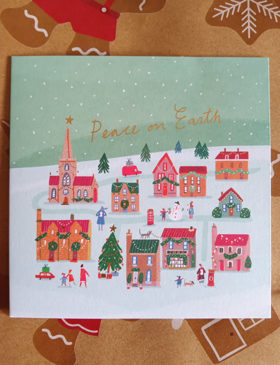 Hooray! Found this lovely #PostboxSaturday Christmas card tucked inside a bag!