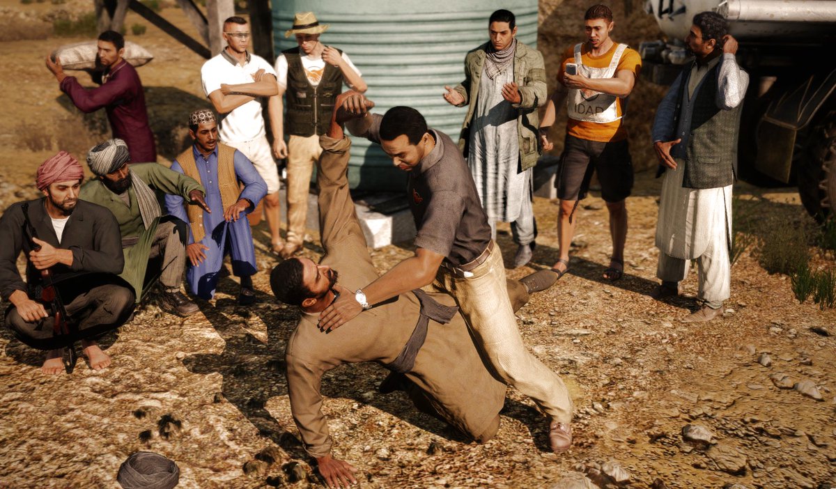 This video by IDAP volunteer Mr. Lun Haedong shows ex-NDFSOC veteran Mr. Han Baeyong fighting with a Karzeghi citizen in Northern governorate. Be aware this is a traditional Karzeghi suplexe called "Rock fighting" and this is all play. <a href="/ArmaPlatform/">Arma Platform</a> #arma3