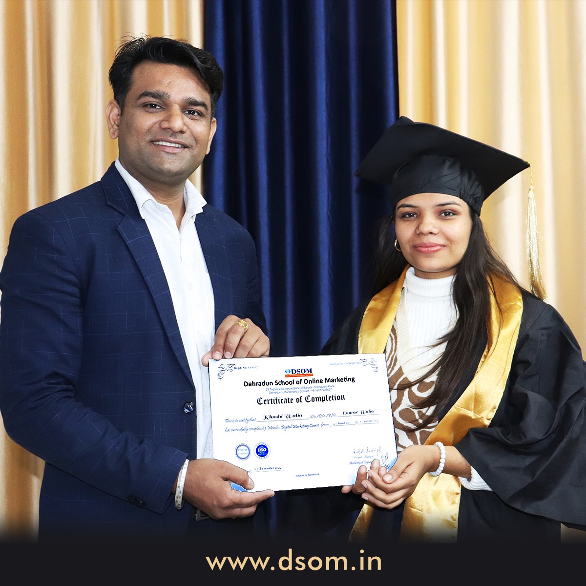 Today is your day- a day we celebrate the uniqueness and wonderful person you've to become. 
Best of luck for your future.
.
.
.
.
#celebratingyou #bestwishes #congratulations #brightfuture #dsom #certificatecermony #dsomlife