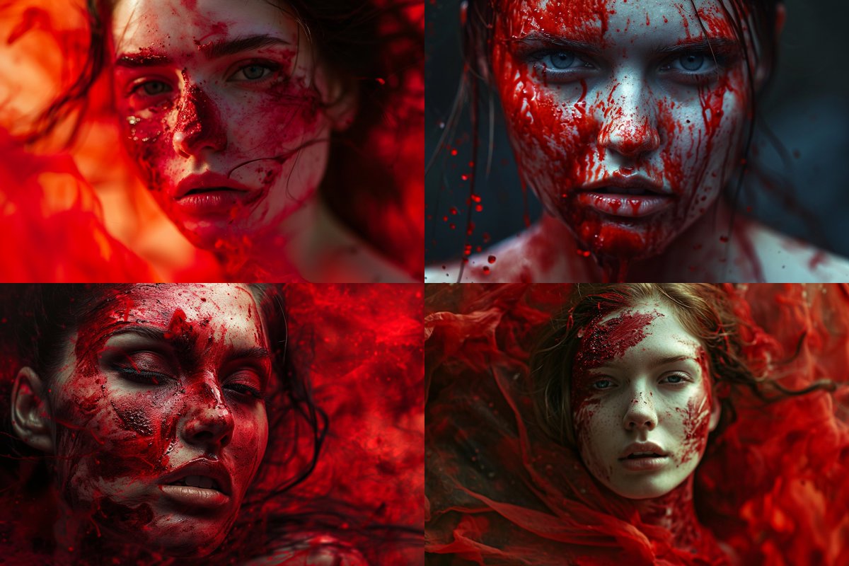 AI_Creation_Lab's tweet photo. Midjourney 6 - Blood Woman Design
#midjourney #midjourneyV6 #midjourney6 #Blood #midjourneyart #midjourneyartwork #bloodface https://t.co/7EElpbUWU0